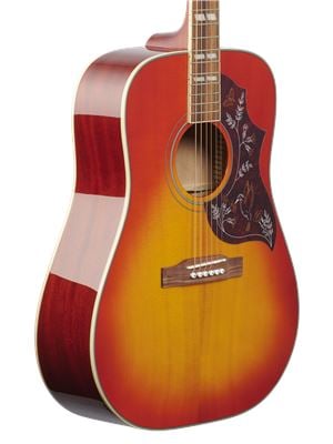 Epiphone Hummingbird Studio Solid Top Acoustic Electric Guitar Body Angled View